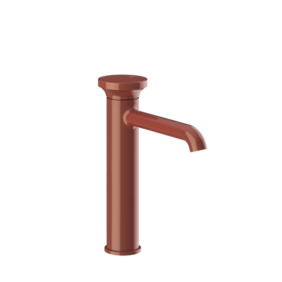 Gessi Origini Medium Basin Mixer (No Waste) - Glossy Coral PF66006-278