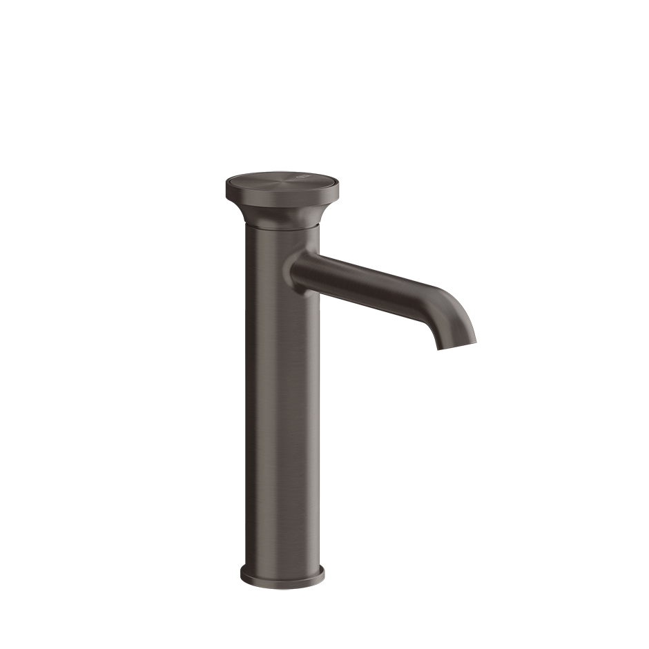 Gessi Origini Medium Basin Mixer (No Waste) - Black Metal Brushed PVD PF66006-707