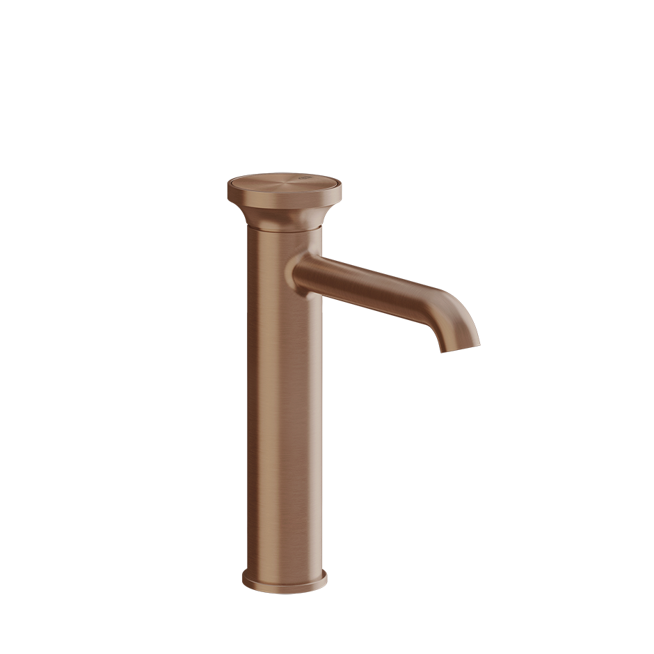 Gessi Origini Medium Basin Mixer (No Waste) - Copper Brushed PVD PF66006-708