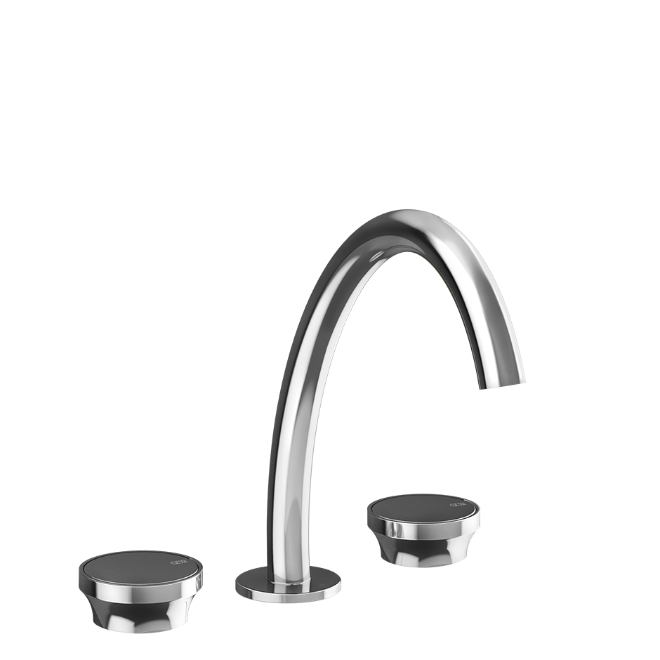 Gessi Origini Three-Piece Medium Basin Tap Set (No Waste) - Chrome PF66014-031