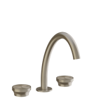 Gessi Origini Three-Piece Medium Basin Tap Set (No Waste) - Finox Brushed Nickel PF66014-149