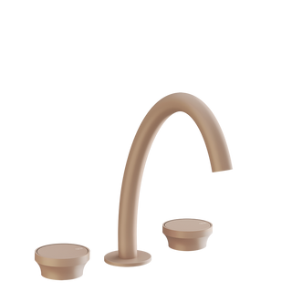 Gessi Origini Three-Piece Medium Basin Tap Set (No Waste) - Matte Cipria PF66014-275