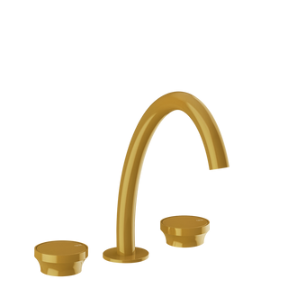 Gessi Origini Three-Piece Medium Basin Tap Set (No Waste) - Glossy Ocra PF66014-277