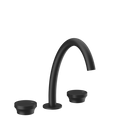 Gessi Origini Three-Piece Medium Basin Tap Set (No Waste) - Matte Black PF66014-299
