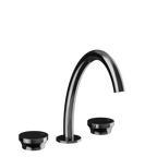 Gessi Origini Three-Piece Medium Basin Tap Set (No Waste) - Black Metal PVD PF66014-706