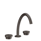 Gessi Origini Three-Piece Medium Basin Tap Set (No Waste) - Black Metal Br. PVD PF66014-707