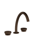 Gessi Origini Three-Piece Medium Basin Tap Set (No Waste) - Dark Bronze PF66014-845