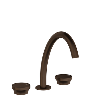 Gessi Origini Three-Piece Medium Basin Tap Set (No Waste) - Dark Bronze PF66014-845