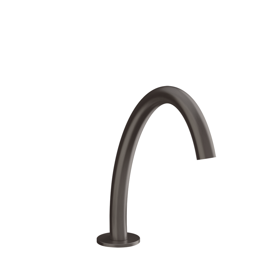 Gessi Origini Medium Hob Basin Spout - Black Metal Brushed PVD PF66021-707