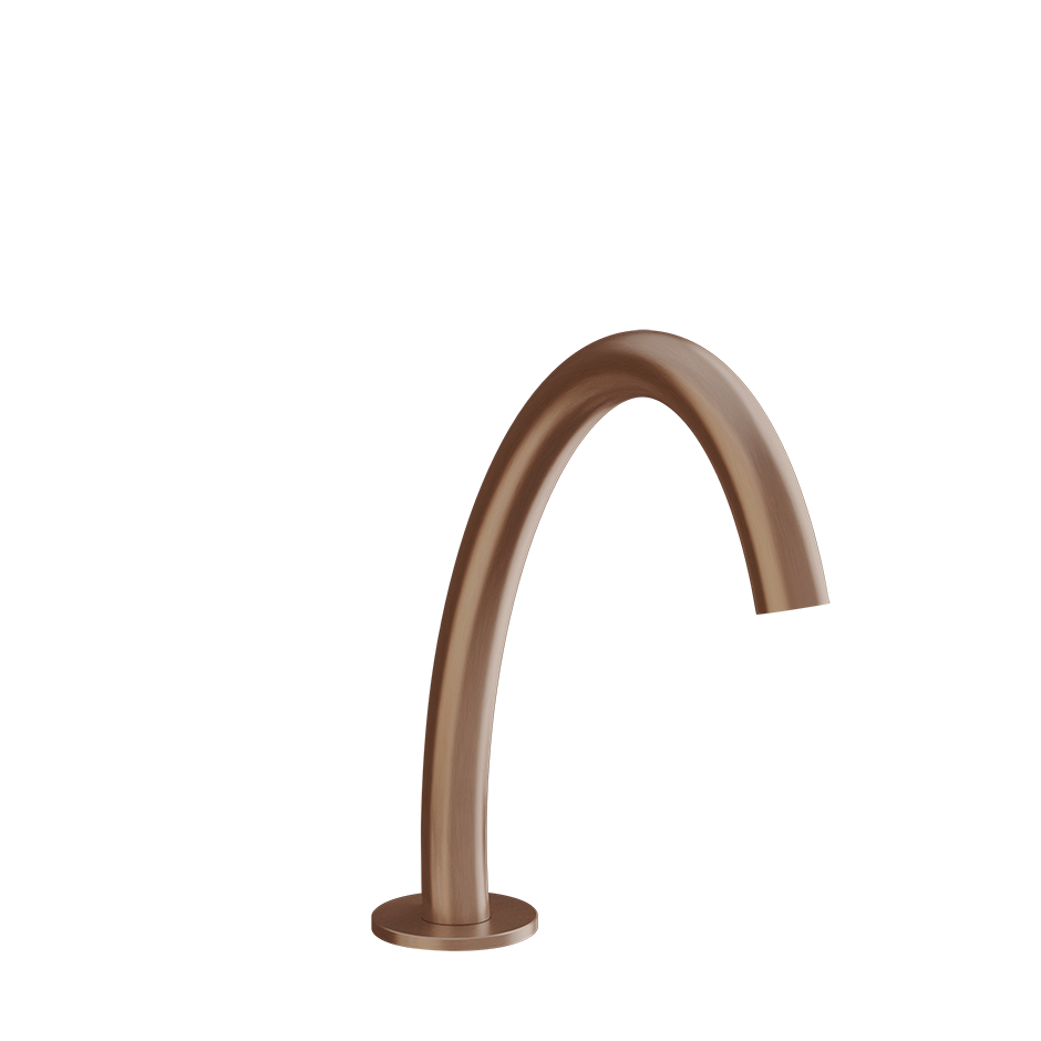 Gessi Origini Medium Hob Basin Spout - Copper Brushed PVD PF66021-708
