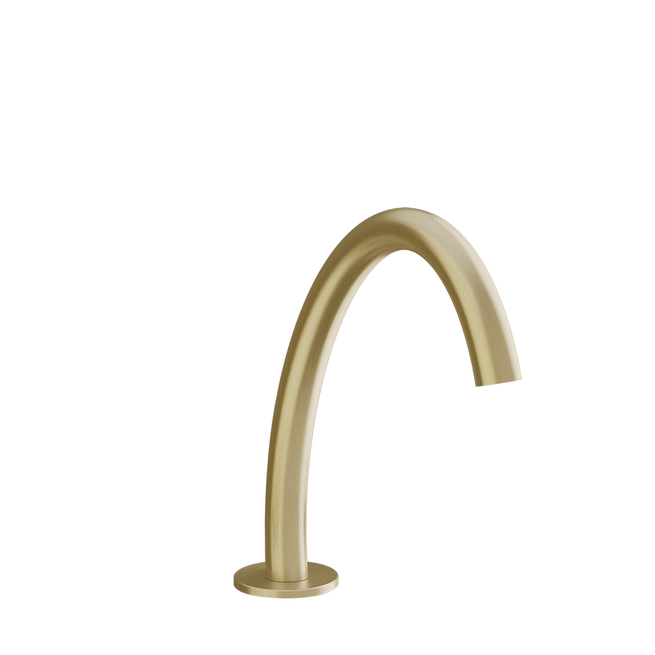 Gessi Origini Medium Hob Basin Spout - Brass Brushed PVD PF66021-727