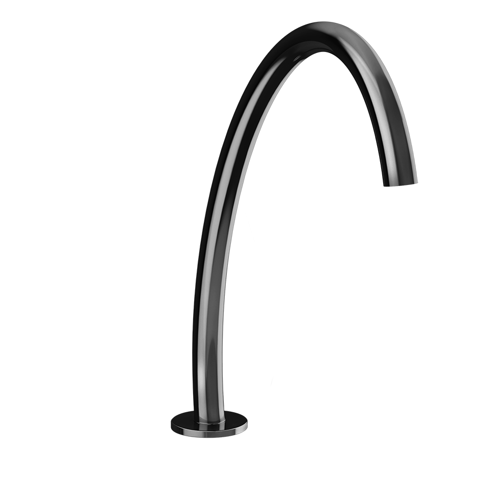 Gessi Origini High Hob Basin Spout - Black Metal PVD PF66025-706