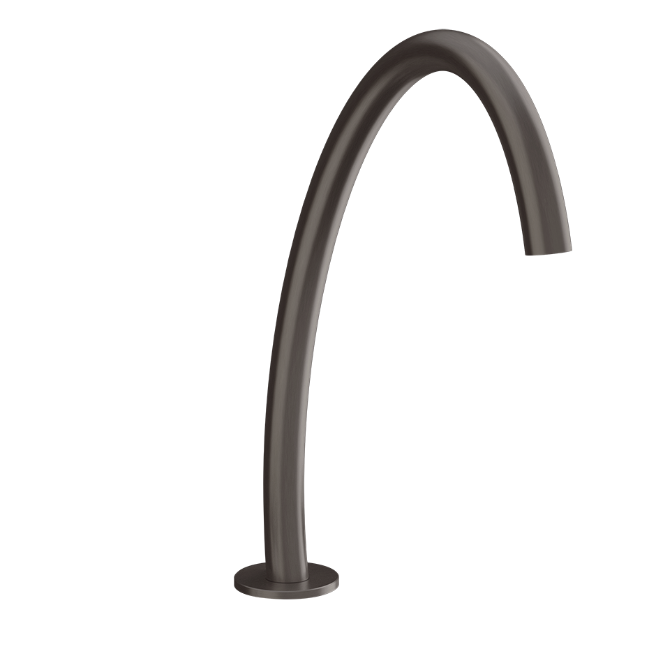 Gessi Origini High Hob Basin Spout - Black Metal Brushed PVD PF66025-707