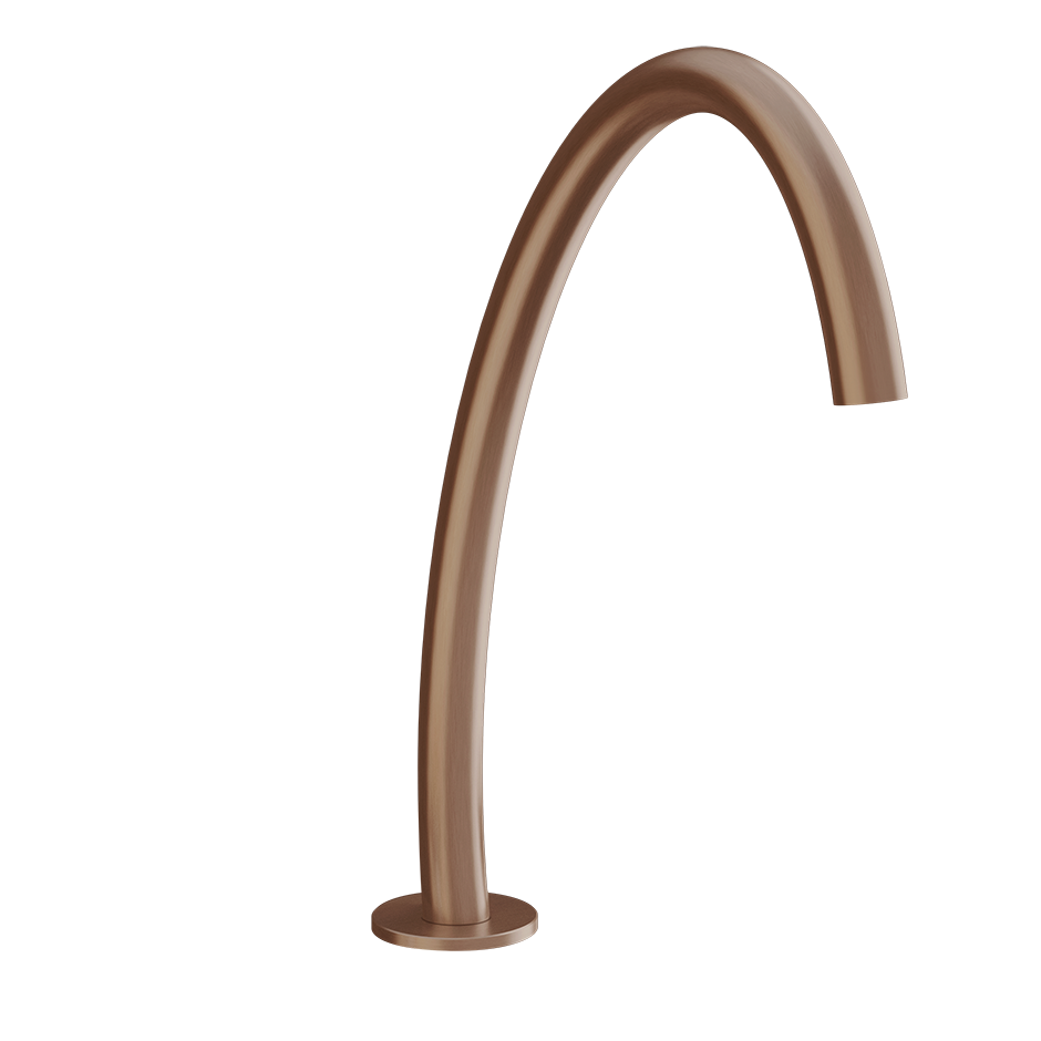 Gessi Origini High Hob Basin Spout - Copper Brushed PVD PF66025-708