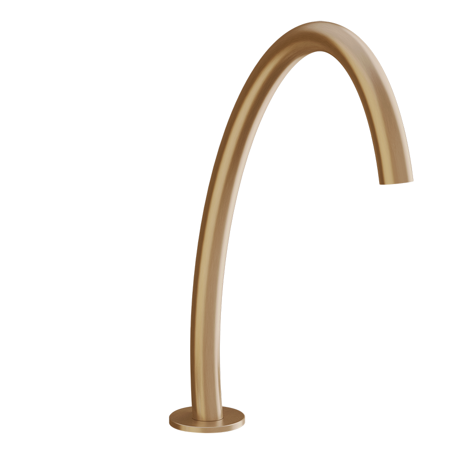 Gessi Origini High Hob Basin Spout - Warm Bronze Brushed PVD PF66025-726