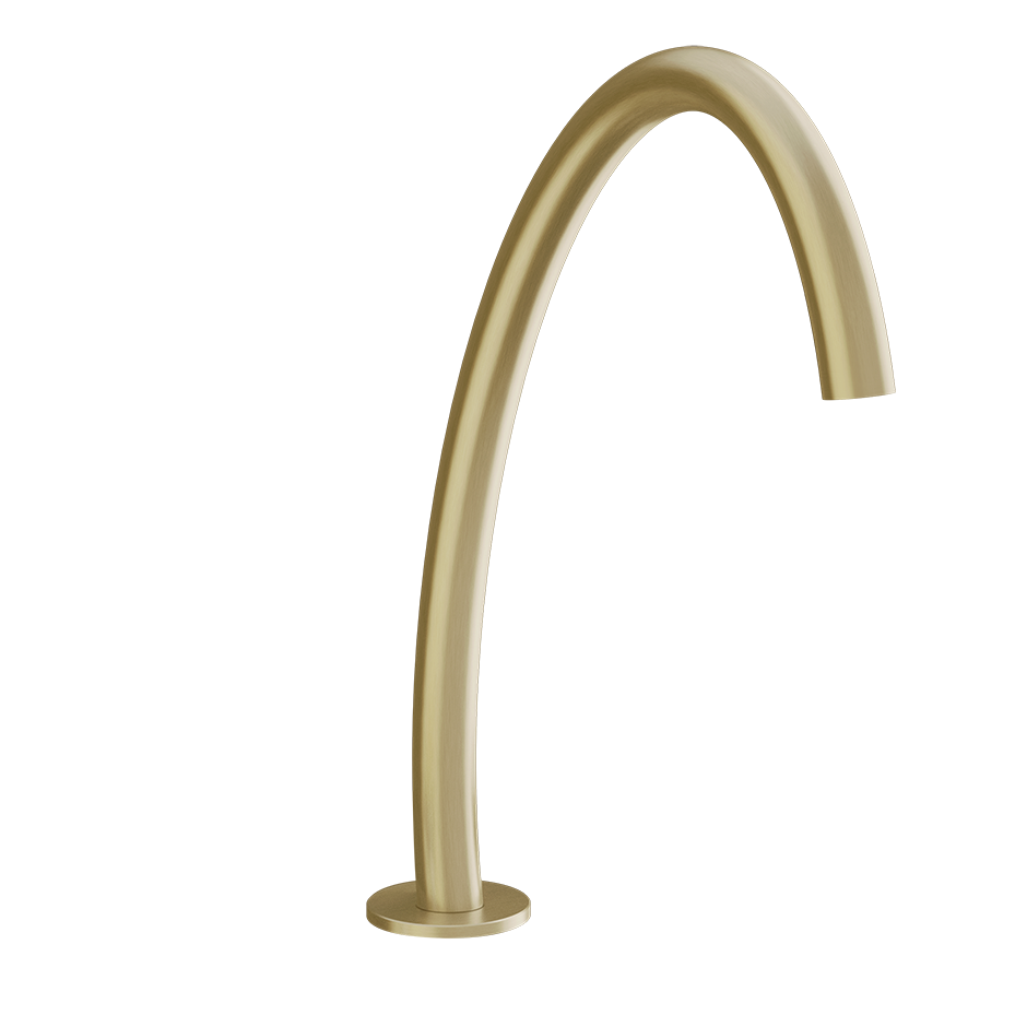 Gessi Origini High Hob Basin Spout - Brass Brushed PVD PF66025-727
