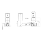 Villeroy & Boch Vita 25 Wall Mounted Basin Mixer Set (Includes In-Wall Body) - LF Gun Metal - 1102590B + 6622500