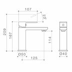 Caroma Luna Basin Mixer - LF Brushed Nickel - 68181BN6AF