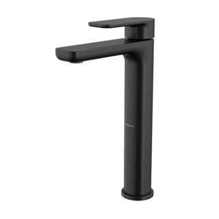 Caroma Luna II Tower Basin Mixer - LF Satin Black 68200BL6AF