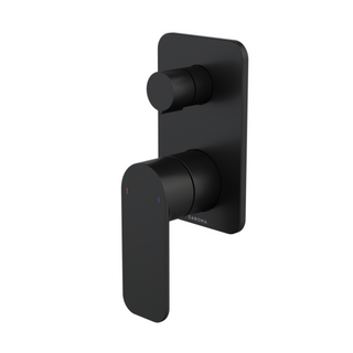 Caroma Luna II EasySwitch Bath/Shower Mixer with Diverter (Includes In-Wall Body) - Black 68202BL