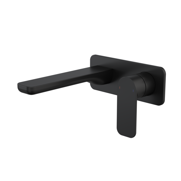 Caroma Luna II EasySwitch Wall Basin/Bath Mixer 180mm (Includes In-Wall Body) - LF Black 68203BL6AF