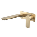 Caroma Luna II EasySwitch Wall Basin/Bath Mixer 220mm (Includes In-Wall Body) - LF Brushed Brass 68204BB6AF