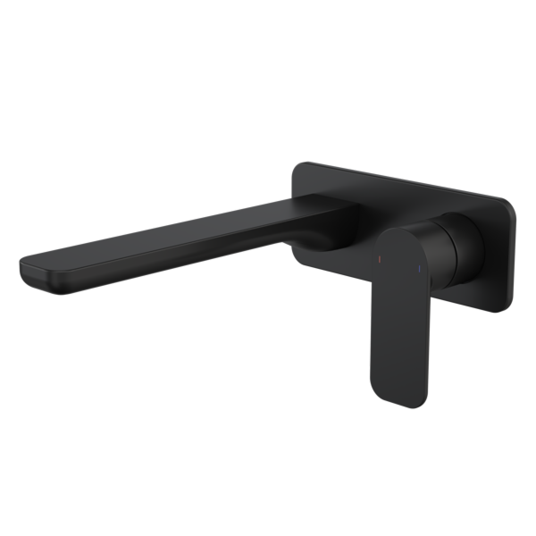 Caroma Luna II EasySwitch Wall Basin/Bath Mixer 220mm (Includes In-Wall Body) - LF Black 68204BL6AF