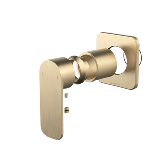 Caroma Luna II EasySwitch Wall Mixer (Trim Kit Only) - Brushed Brass 68209BB