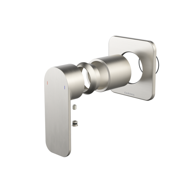 Caroma Luna II EasySwitch Wall Mixer (Trim Kit Only) - Brushed Nickel 68209BN