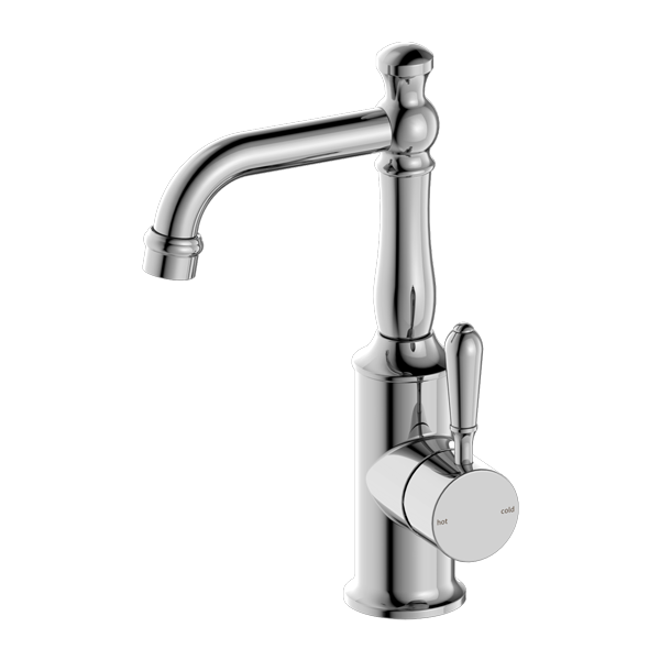 Nero York Basin Mixer With Metal Lever - Chrome - NR69210102CH