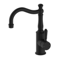Nero York Basin Mixer Hook Spout With Metal Lever - Matte Black - NR69210202MB