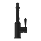 Nero York Basin Mixer Hook Spout With Metal Lever - Matte Black - NR69210202MB