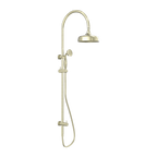 Nero York Twin Shower With Metal Hand Shower - Aged Brass - NR69210502AB