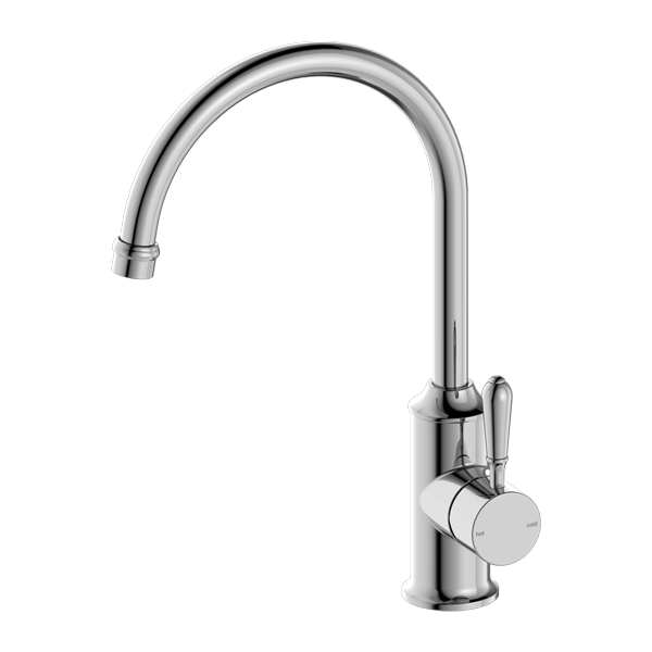 Nero York Kitchen Mixer Gooseneck Spout With Metal Lever - Chrome - NR69210602CH