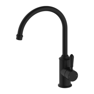 Nero York Kitchen Mixer Gooseneck Spout With Metal Lever - Matte Black - NR69210602MB