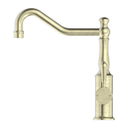 Nero York Kitchen Mixer Hook Spout With Metal Lever - Aged Brass - NR69210702AB