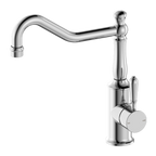 Nero York Kitchen Mixer Hook Spout With Metal Lever - Chrome - NR69210702CH