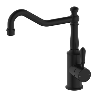 Nero York Kitchen Mixer Hook Spout With Metal Lever - Matte Black - NR69210702MB