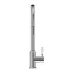 Nero York Pull Out Sink Mixer With Vegie Spray Function With White Porcelain Lever - Chrome - NR69210801CH