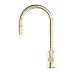 Nero York Pull Out Sink Mixer With Vegie Spray Function With Metal Lever - Aged Brass - NR69210802AB