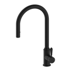 Nero York Pull Out Sink Mixer With Vegie Spray Function With Metal Lever - Matte Black - NR69210802MB