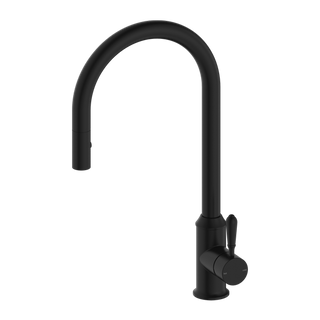 Nero York Pull Out Sink Mixer With Vegie Spray Function With Metal Lever - Matte Black - NR69210802MB