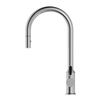 Nero York Pull Out Sink Mixer With Vegie Spray Function With Black Porcelain Lever - Chrome - NR69210803CH