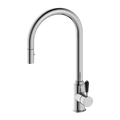 Nero York Pull Out Sink Mixer With Vegie Spray Function With Black Porcelain Lever - Chrome - NR69210803CH