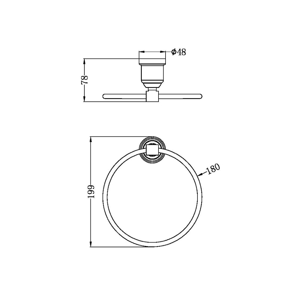 Nero York Towel Ring - Chrome - NR6980CH