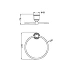 Nero York Towel Ring - Chrome - NR6980CH