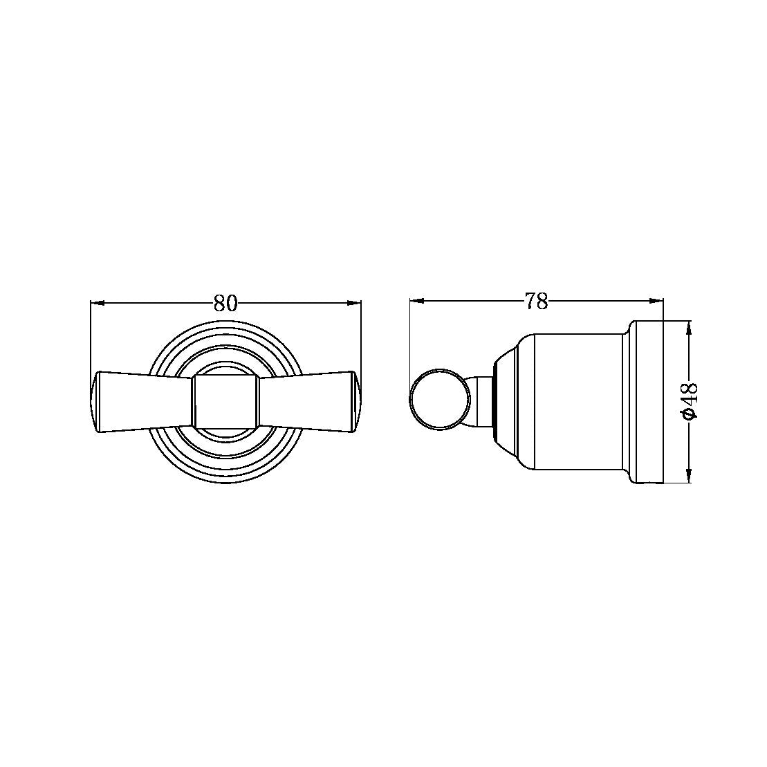 Nero York Robe Hook - Matte Black - NR6982MB