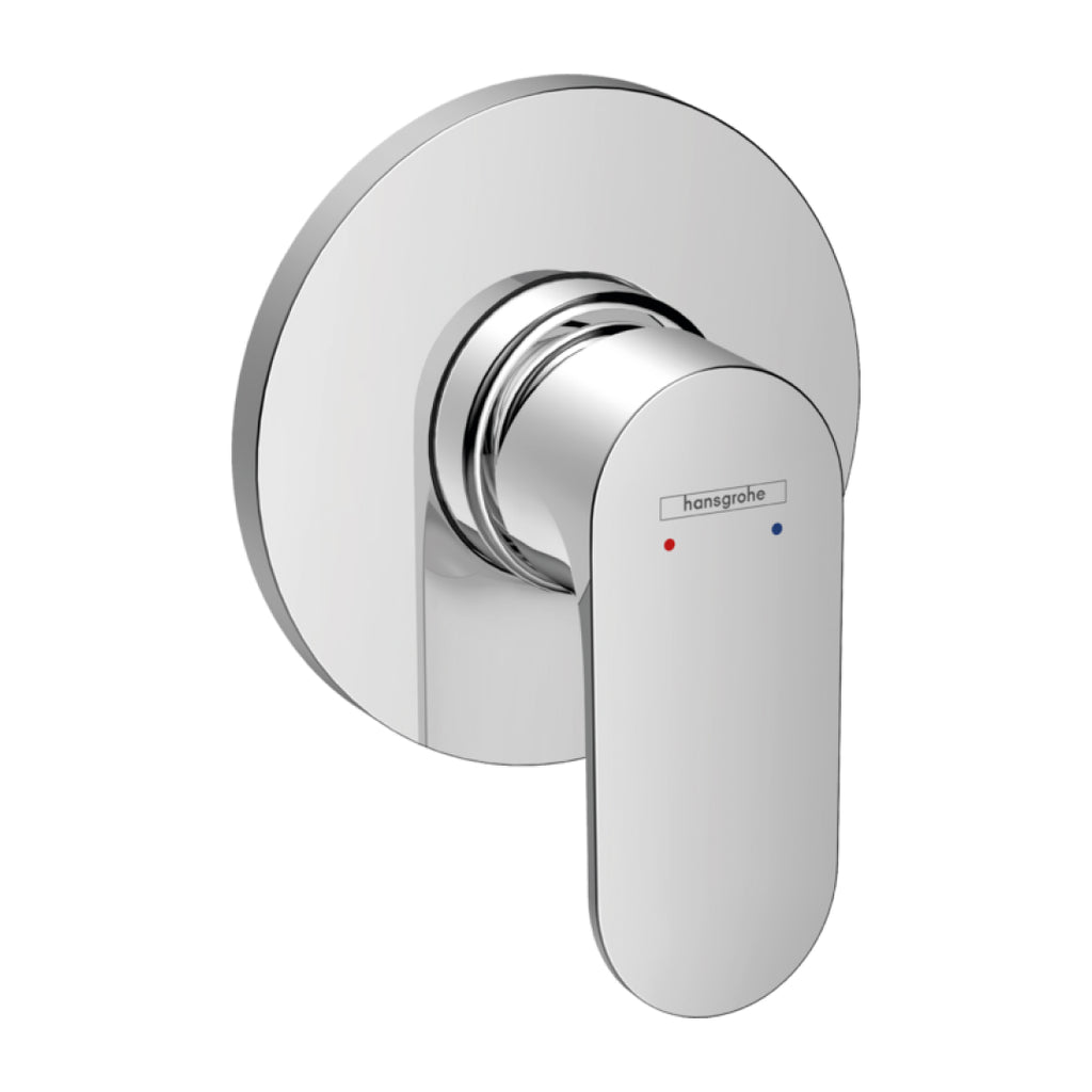 Hansgrohe Rebris S Shower Wall Mixer - Includes In-Wall Body - Chrome - 72649000 + 13620180