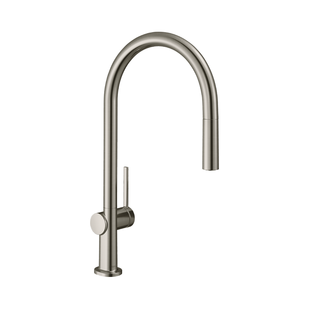 Hansgrohe Talis M54 210 1Jet Pull-Out Spout Kitchen Mixer - Stainless Steel 72802803