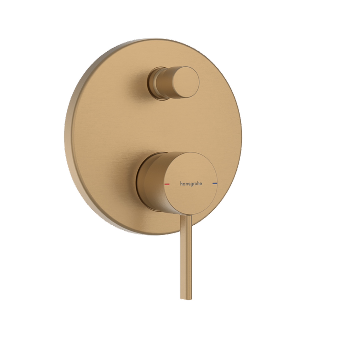 Hansgrohe Zesis S Diverter Wall Mixer (Requires IBox In-Wall Body) - Brushed Bronze 74415143